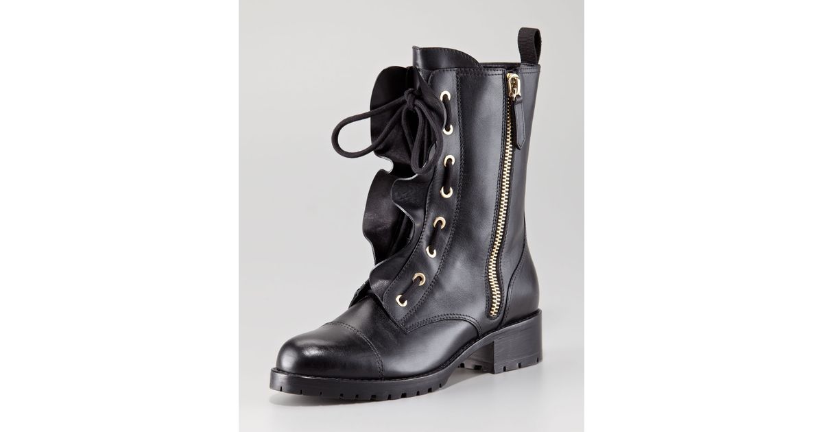 valentino lace up boots