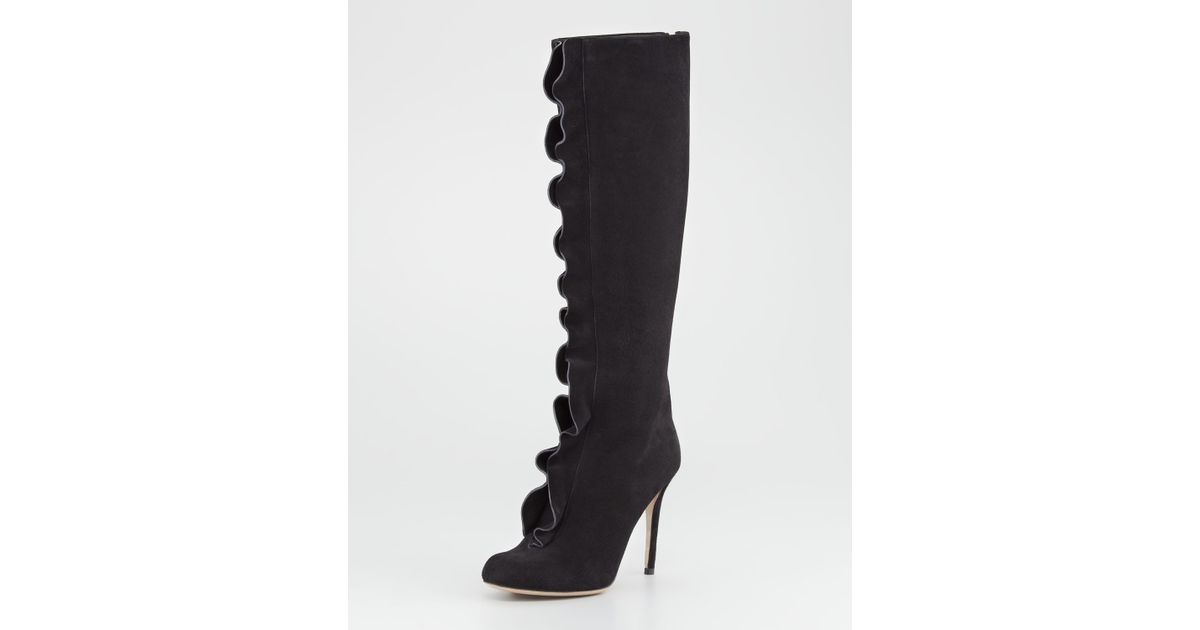valentino ruffle boots