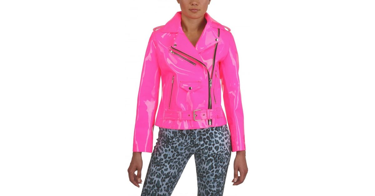Pink top patent jacket