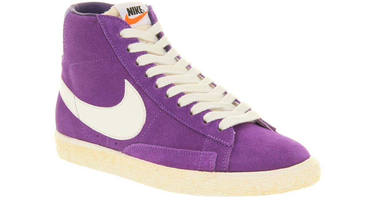 nike blazer purple suede