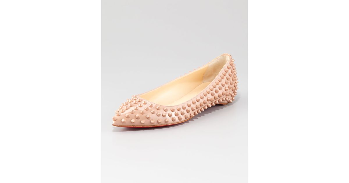louboutin nude flat