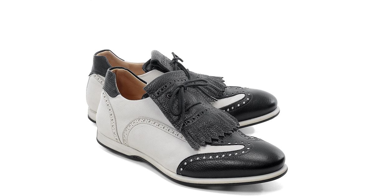 Brooks Brothers Kiltie Golf Shoes in BlackWhite (Black) for Men Lyst