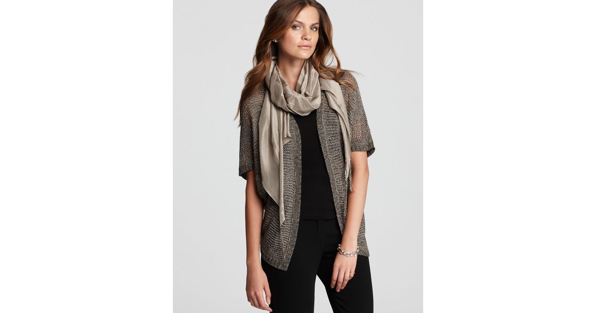 eileen fisher short sleeve cardigan
