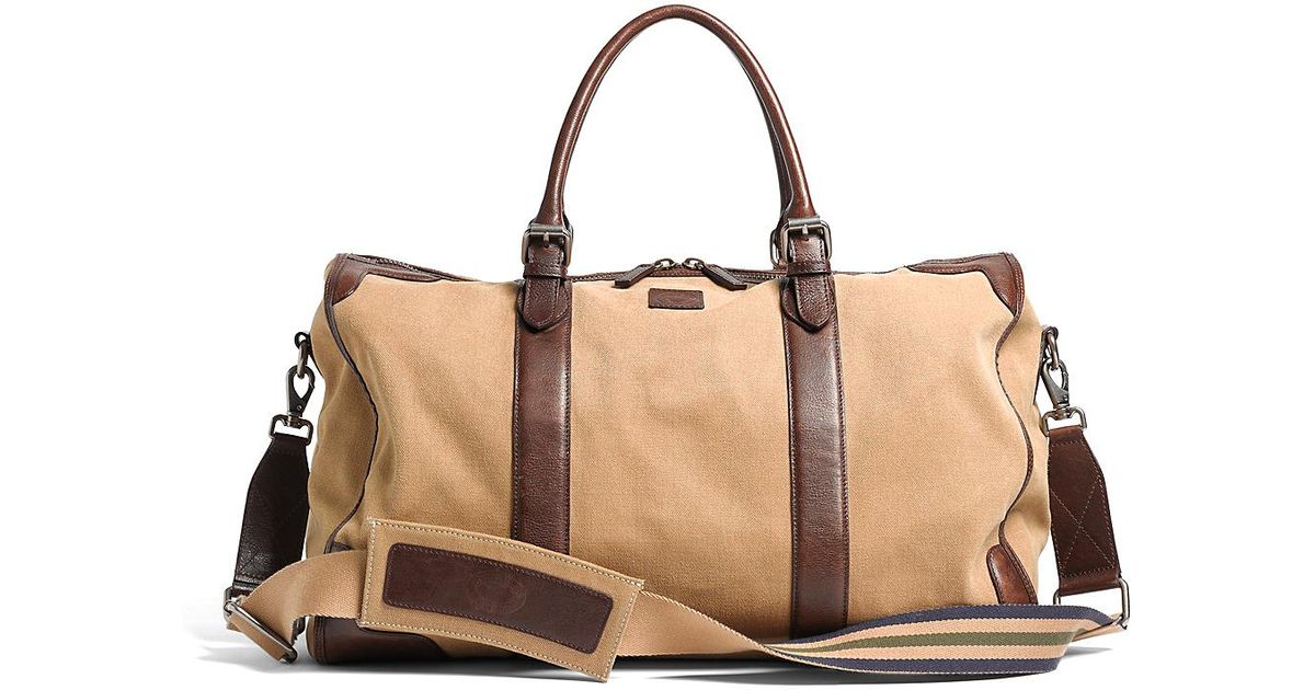 brooks brothers leather duffle bag