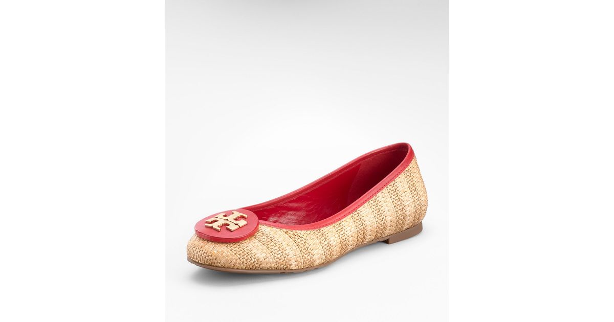 tory burch raffia flats
