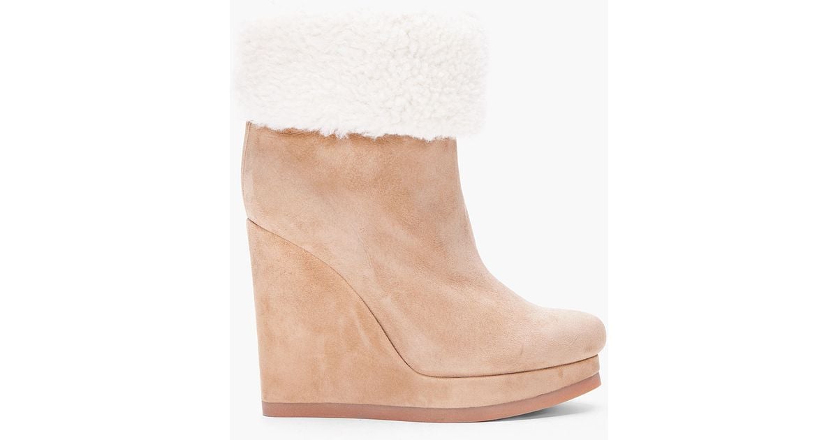 jil sander wedge boots