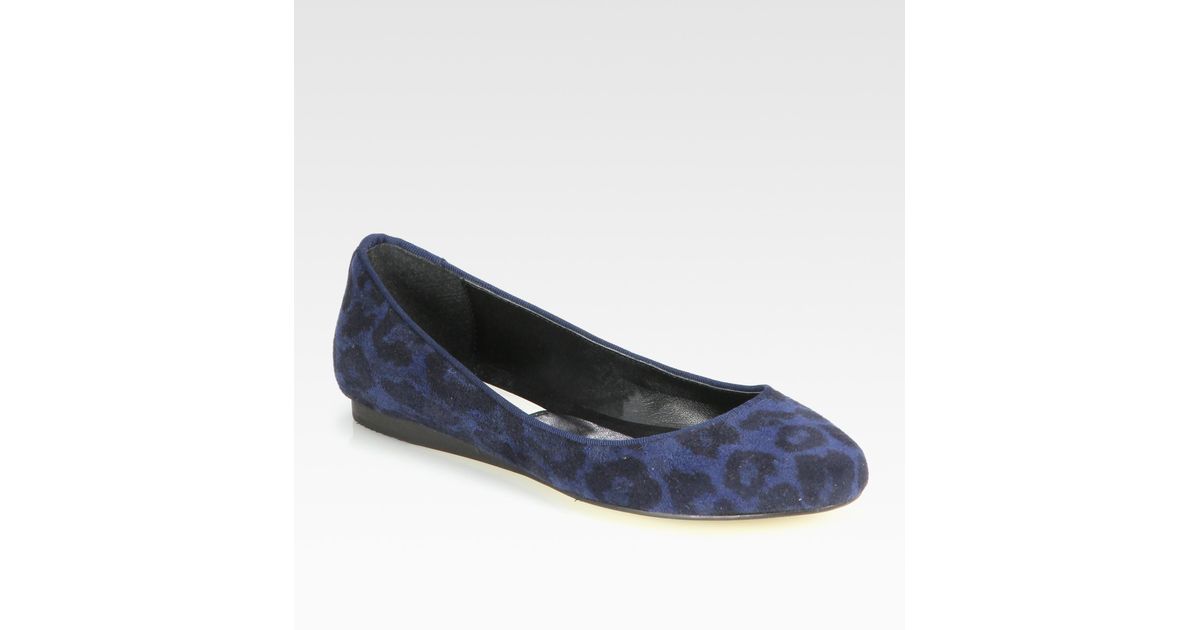 blue leopard flats