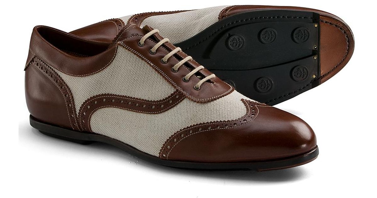 canvas wingtip shoes