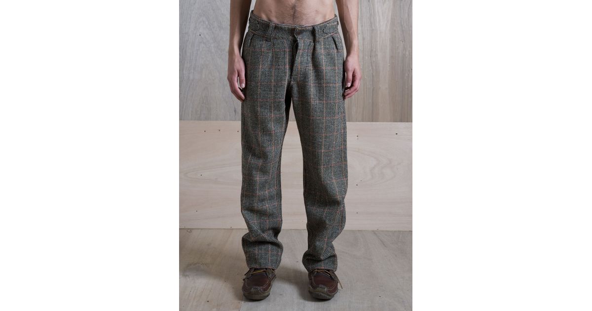 Nigel Cabourn Nigel Cabourn Mens Orange Harris Tweed Pants
