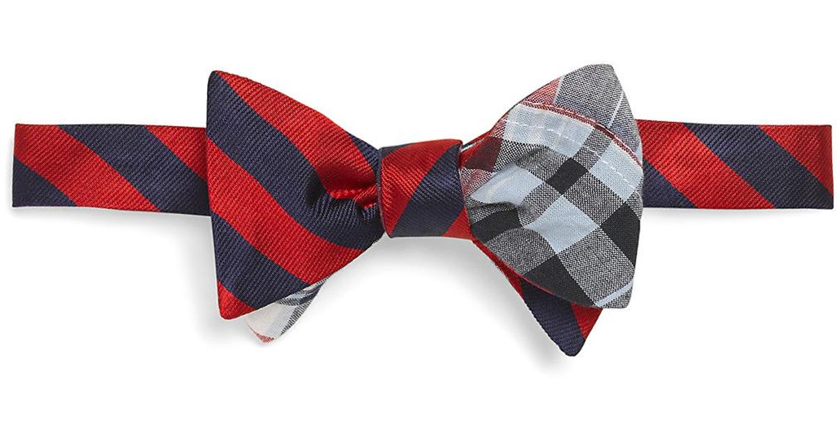 Lyst Brooks Brothers The Social Primer Reversible Bow Tie Bb4 Repp