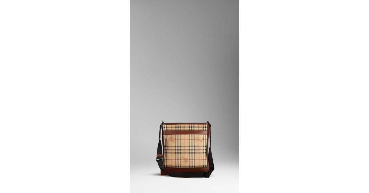 Burberry Vintage Haymarket Check Messenger Bag in Natural for Men Lyst