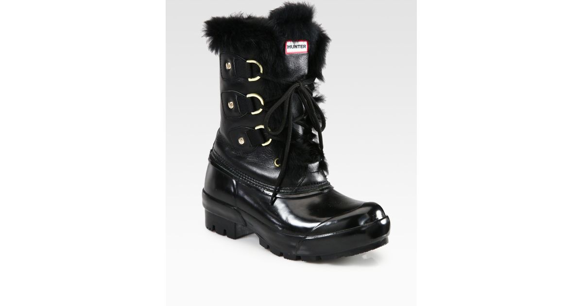 hunter fur boots