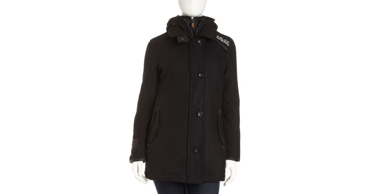 Superdry Pea Coat Navy Tradingbasis New Mens Superdry Ultra Commodity Pea Coat Dark Navy