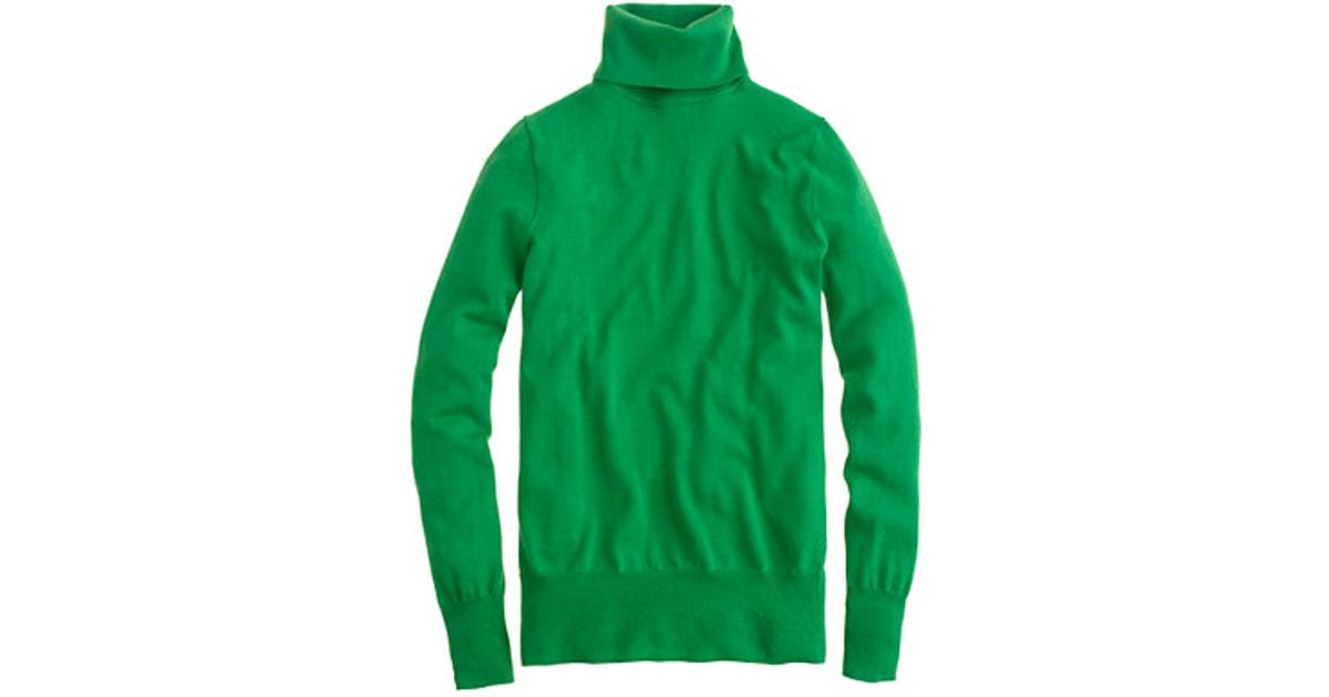 kelly green turtleneck sweater