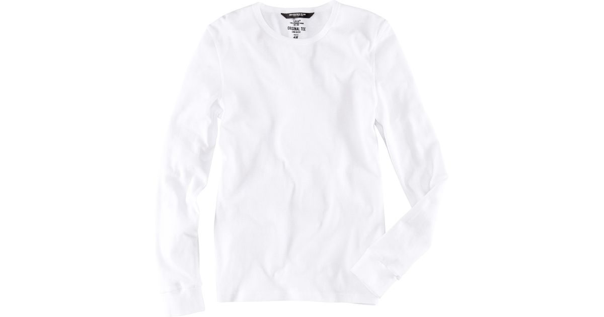 Long Sleeve T-Shirt in White for Men | Lyst