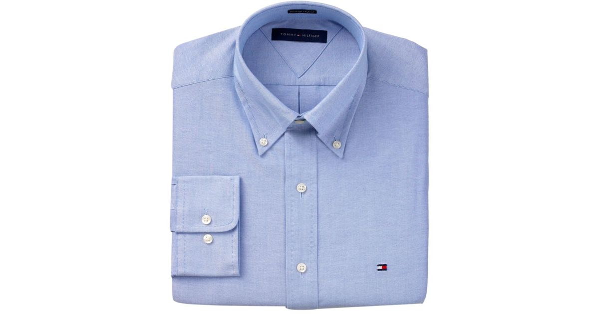 Tommy Hilfiger Slim Fit Heritage Oxford Solid Long Sleeve Shirt in 
