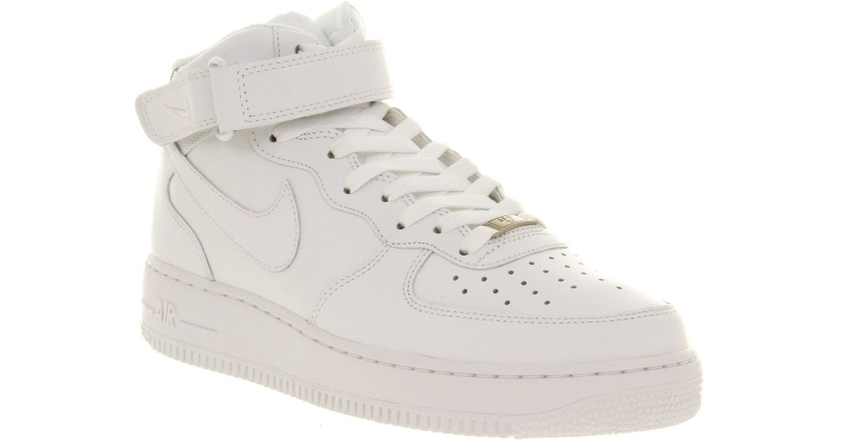 Nike Lace Air Force 1 Mid '07 Trainers In White 315123-111 for Men - Save 78% - Lyst