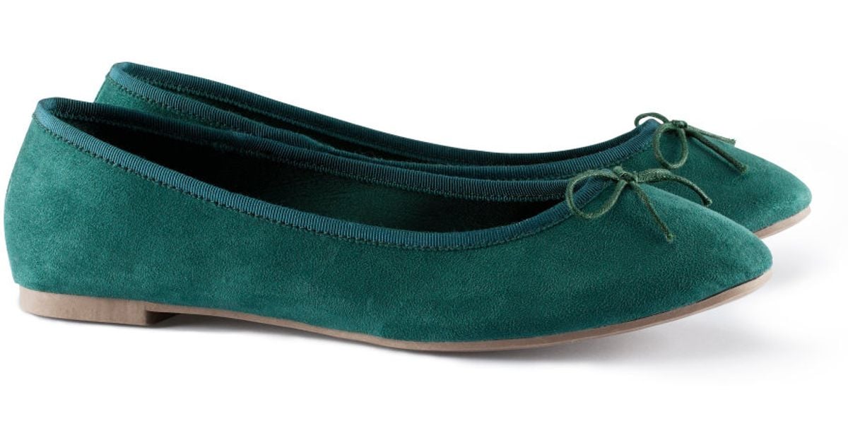 green ballet pumps