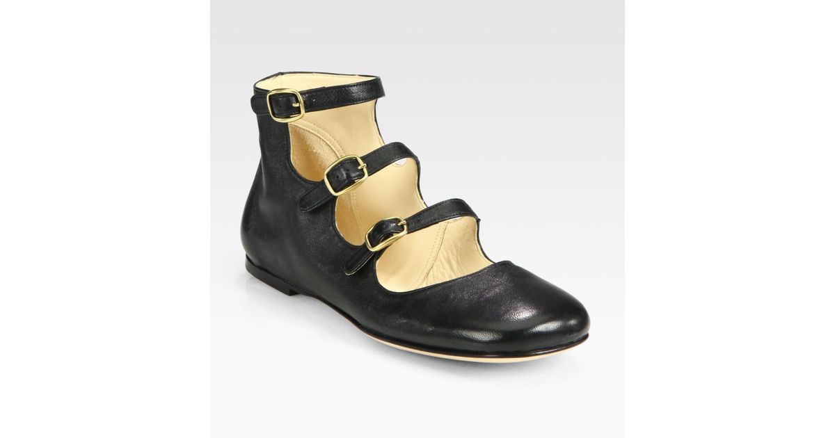 buckle ballet flats