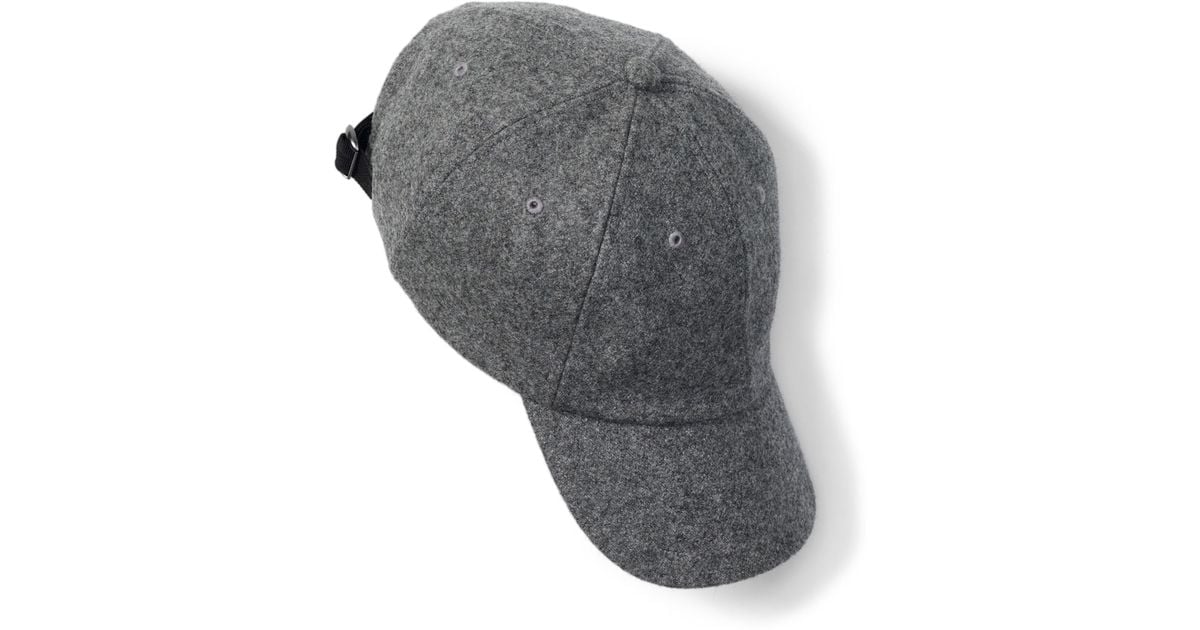 gray wool baseball cap