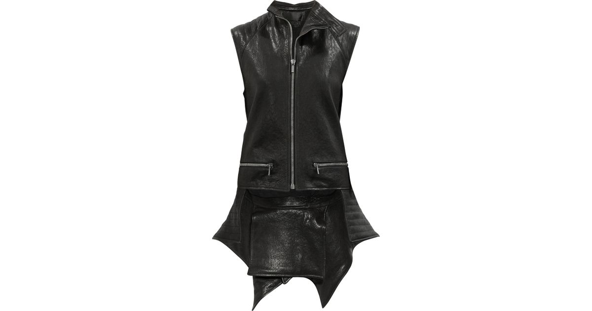 Haider Ackermann Quilted tail Leather Vest in Black - Lyst