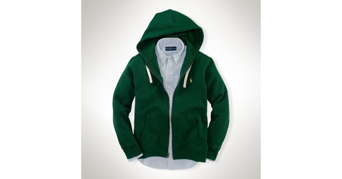 polo ralph lauren classic solid fleece hoodie jacket