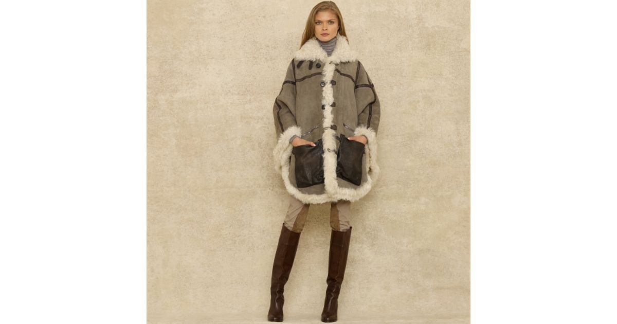 shearling cape