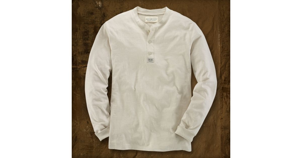 Ralph Lauren Rugged Jersey Henley in White for Men Lyst