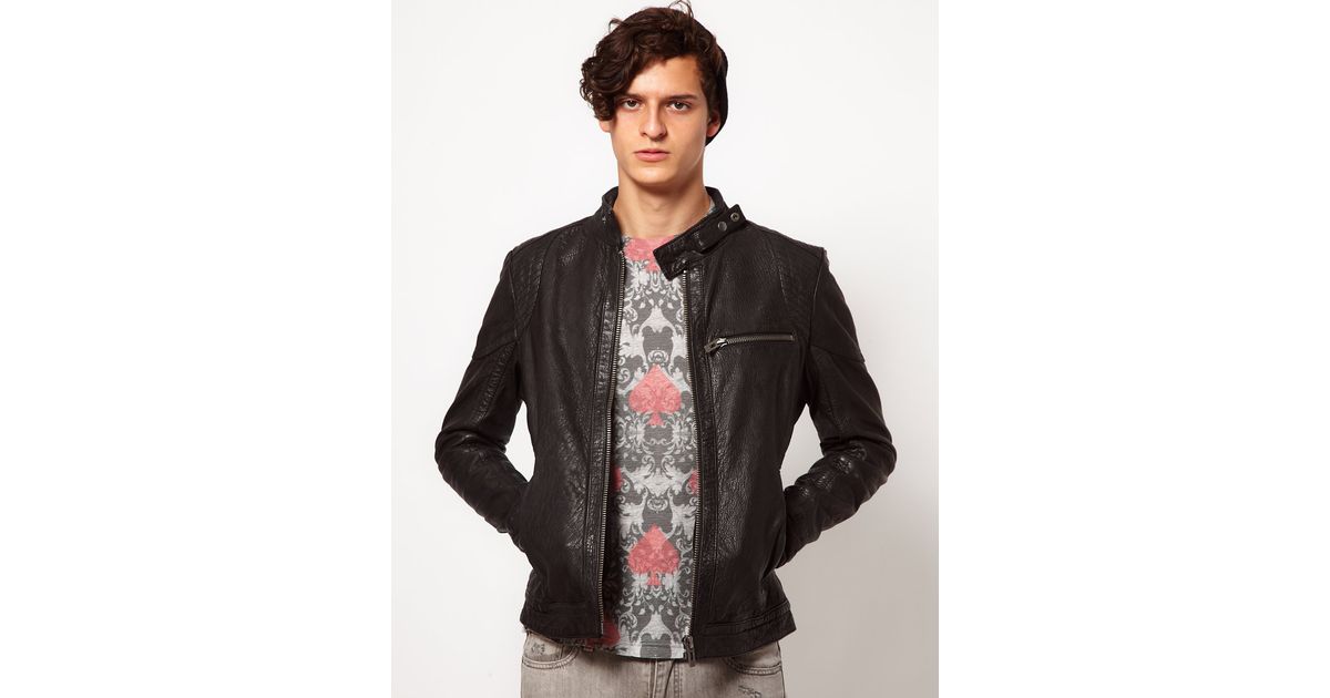 Womens Black Leather Jacket River Island Pictures