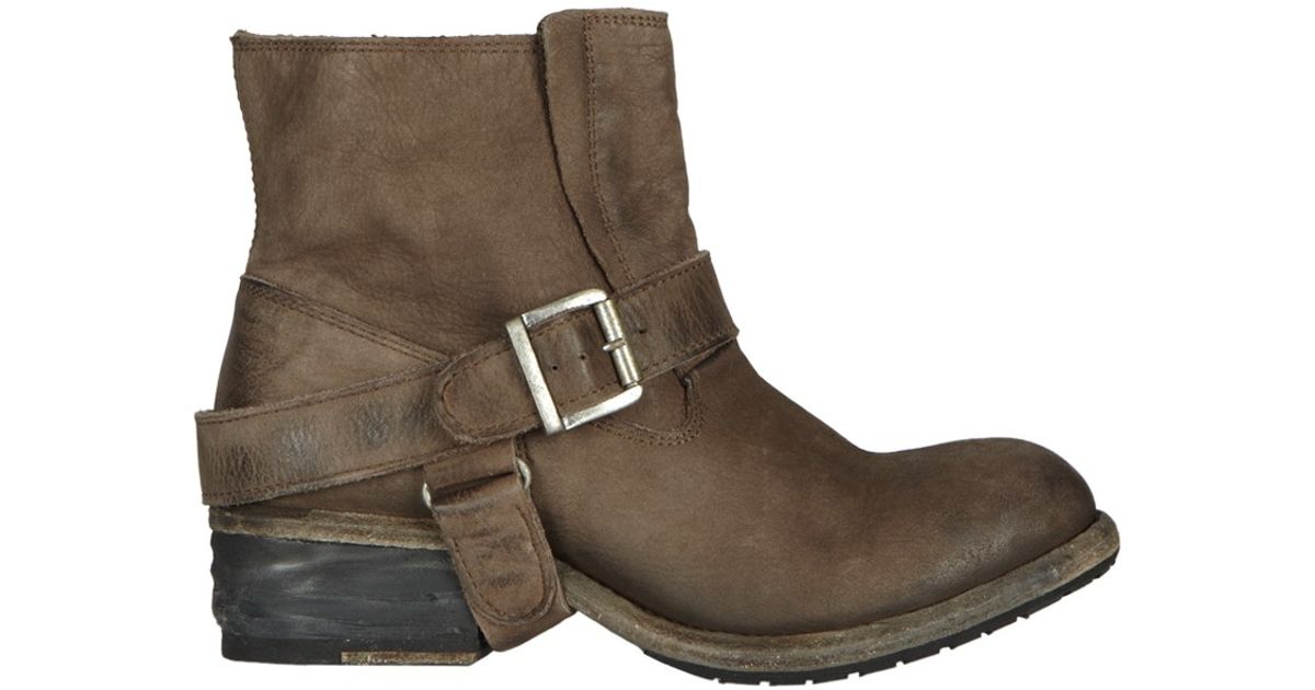 taupe biker boots