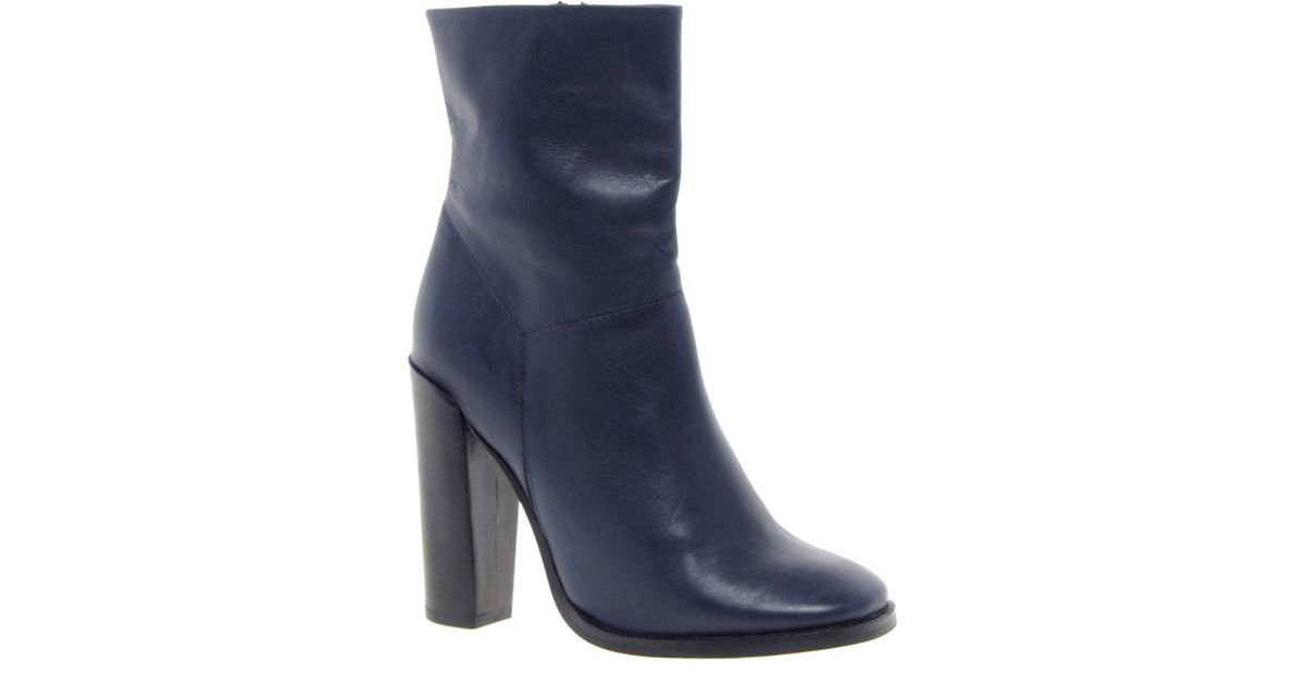 navy high heel boots