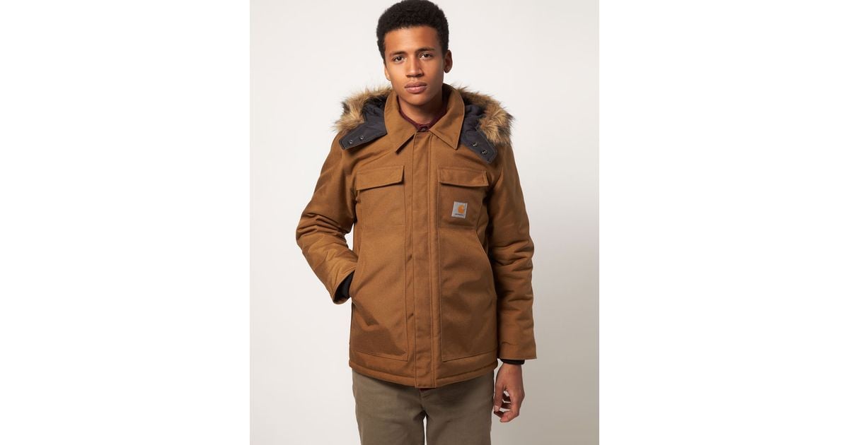 Carhartt Arctic Coat with Removable Hood in Brown for Men | Lyst