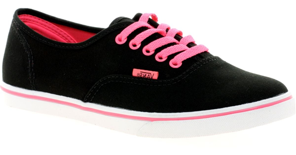 pink vans with laces