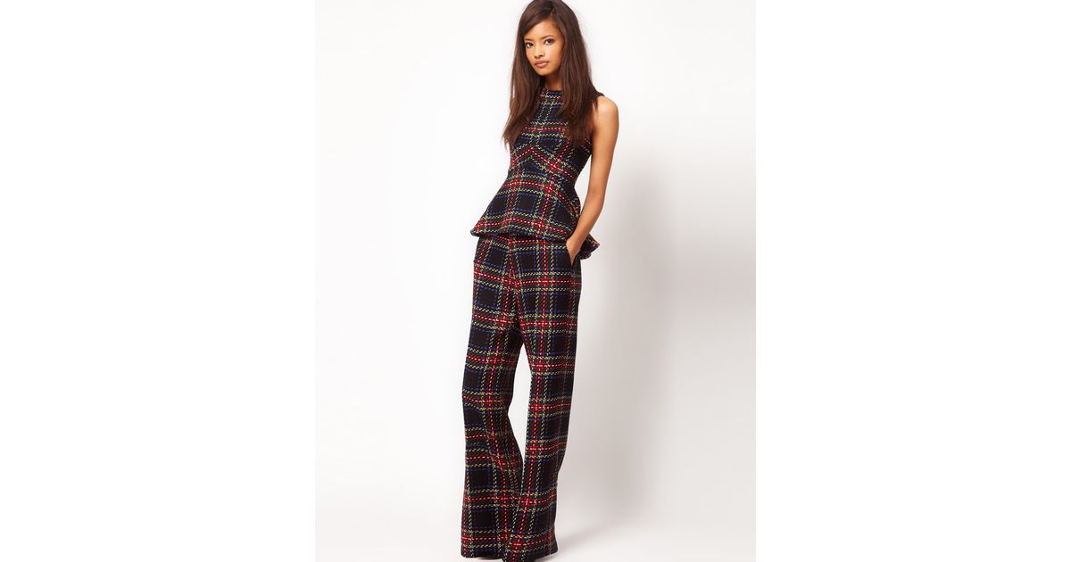 tartan trousers plus size