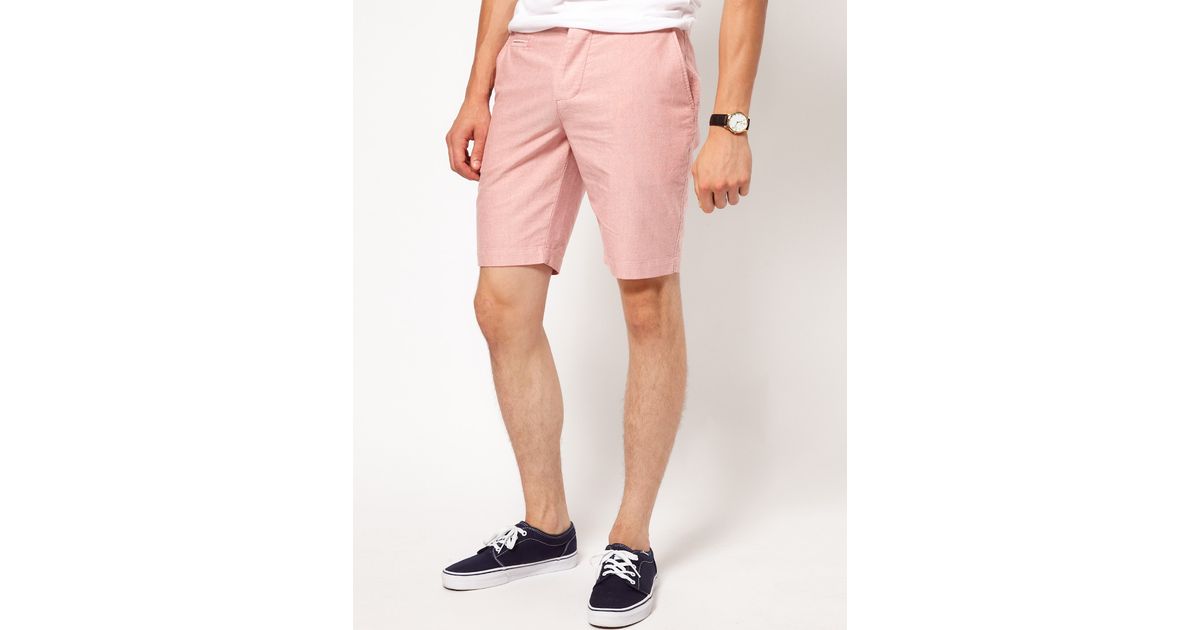 salmon pink shorts