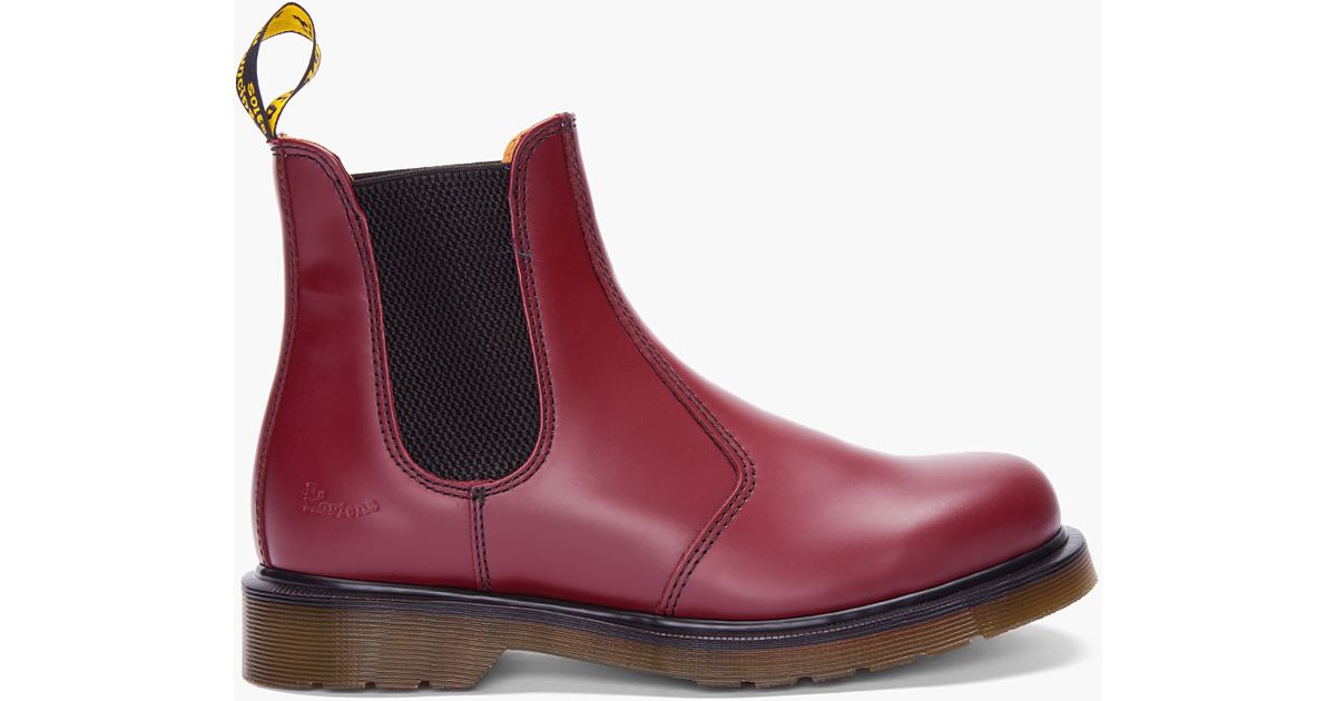 burgundy leather chelsea boots