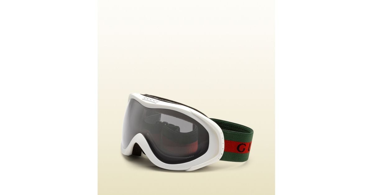 Gucci White Ski Goggles in Green for Men | Lyst