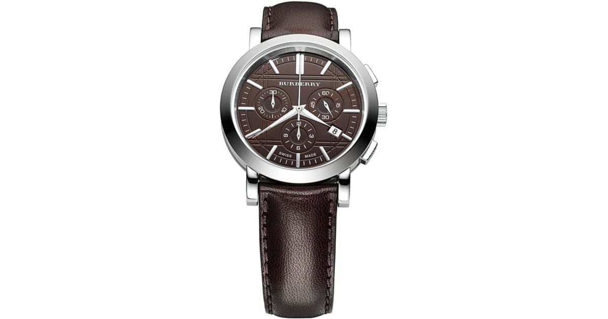 burberry men's leather watches