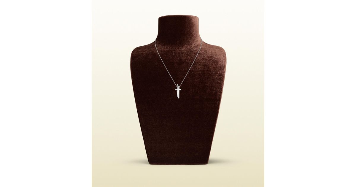 gucci split cross necklace