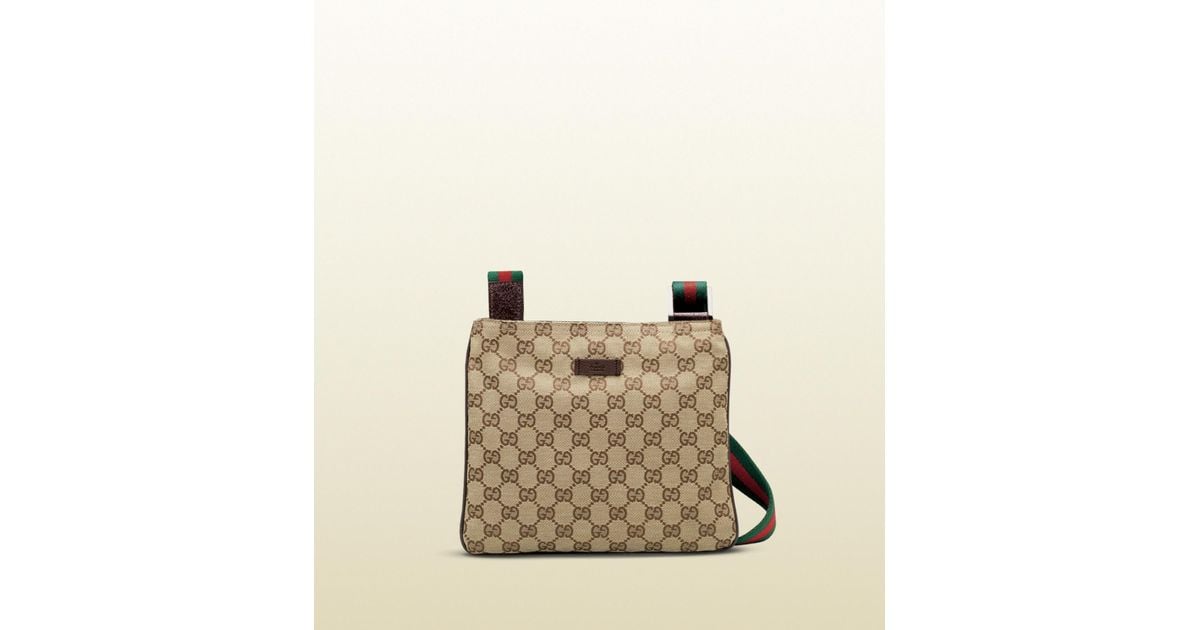 beige gucci messenger bolsa
