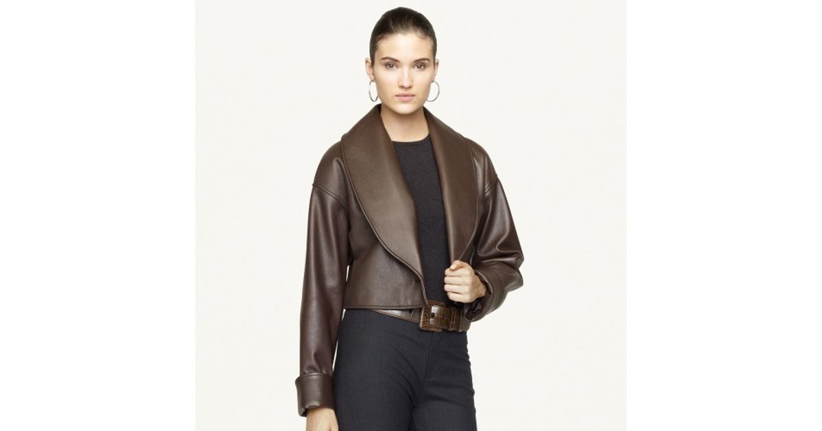 Ralph Lauren Black Label Brown Deerskin Bryn Jacket Lyst