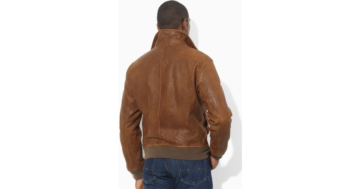 Polo Ralph Lauren Leather Skeet Jacket in Brown for Men Lyst