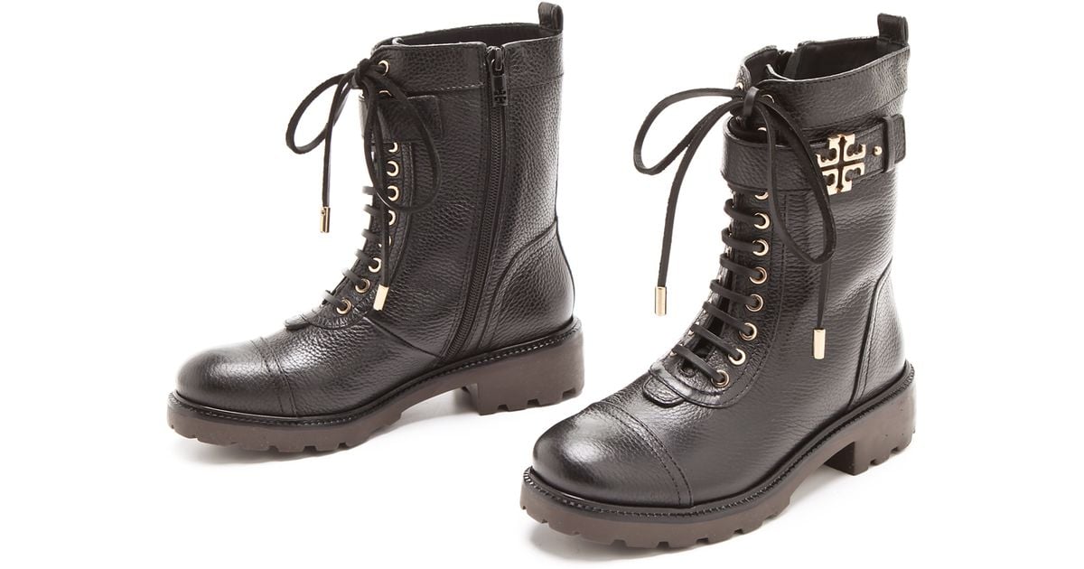 tory burch t hardware combat boot