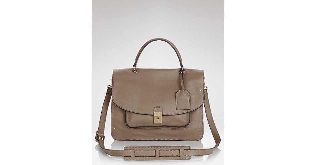 Tory burch satchel priscilla top handle black clearance