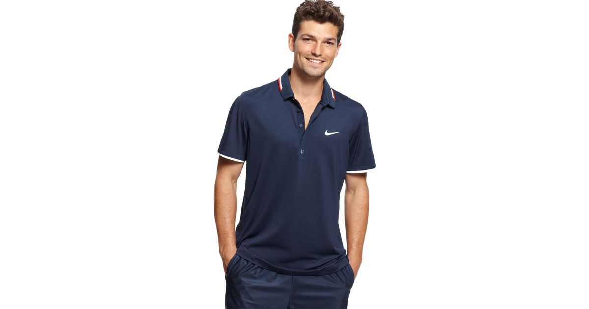Nike Roger Federer Hard Court Polo Shirt in Blue for Men | Lyst