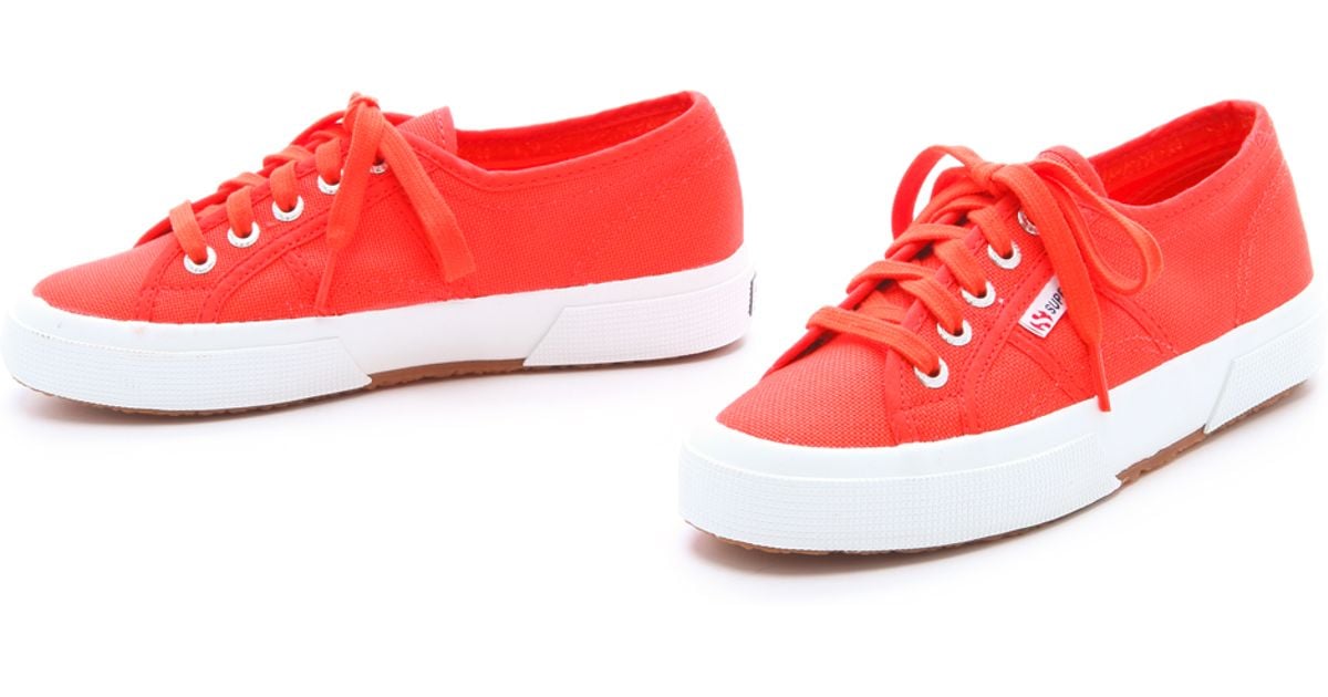 Superga Platform Sneakers in Red | Lyst