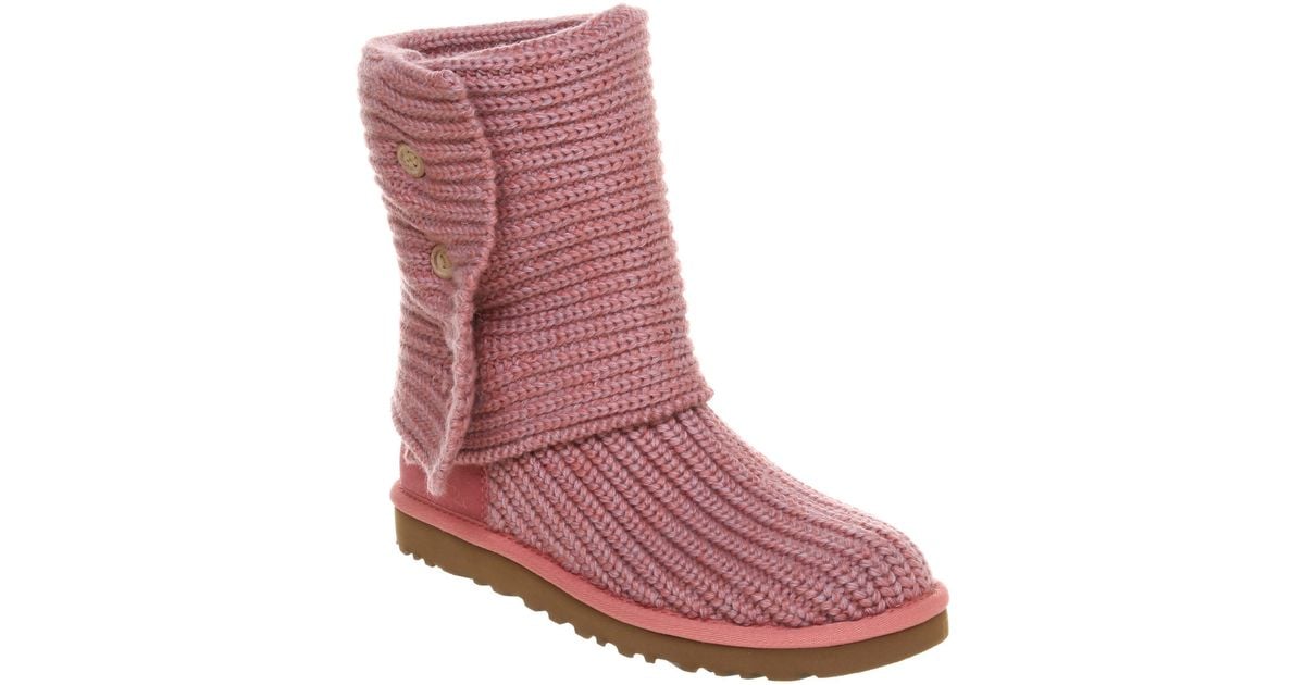 Ugg Cardy Knitted Boot Seashell Rose in Pink Lyst