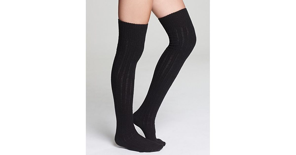 sheer black over the knee socks