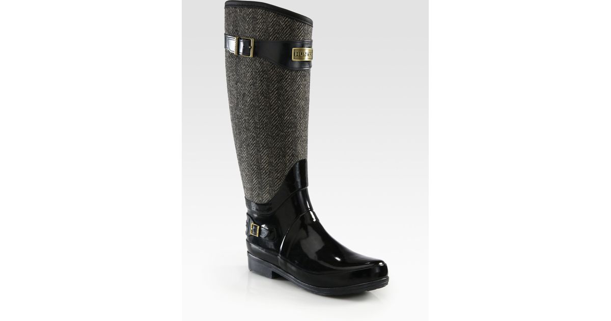 herringbone rain boots