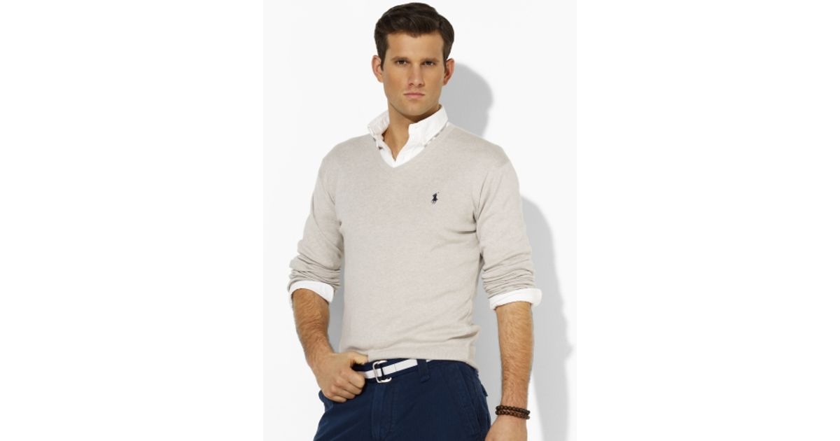 Polo Ralph Lauren Cotton V-Neck Sweater 